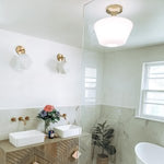 Load image into Gallery viewer, Talvior Faceted Glass Wall Sconce – Modern Style Bathroom or Hallway Accent Light