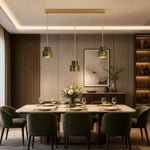 Bild in Gallery-Viewer laden, Green Jade 3-Light Linear Pendant Light