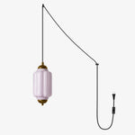 Bild in Gallery-Viewer laden, Fluted Glass Antique Brass Plug-In Pendant