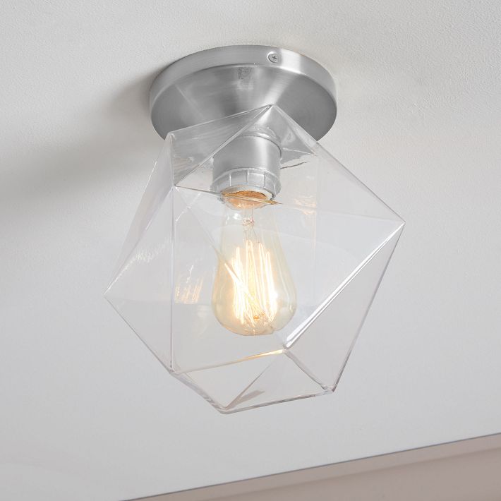 Lámpara de techo de cristal Talvior Geometry - Estilo de montaje empotrado de cristal facetado