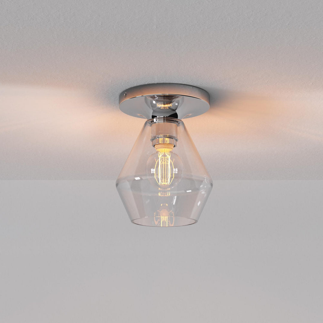 Plafonnier en verre géométrique minimaliste et élégant Merin