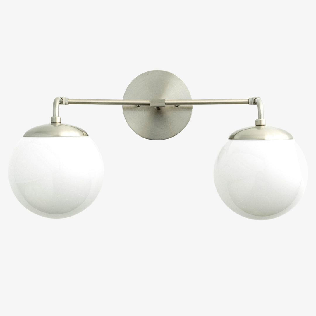 Aplique de pared de vidrio Glorica: lámpara de tocador vintage moderna