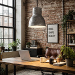 Cargar imagen en el visor de la Galería, Vintage rust finish industrial pendant light