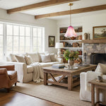 Cargar imagen en el visor de la Galería, Lámpara colgante Bellina – Forma fluida de vidrio en estilo minimalista para comedor