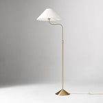 Load image into Gallery viewer, Fibura Linen Shade Adjustable Floor Lamp Soft Ambient Lighting for Hallway or Bedroom
