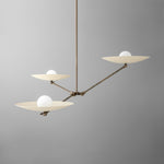 Cargar imagen en el visor de la Galería, Lámpara de araña Curva Metal de arco de metal sólido – Lámpara colgante de estilo industrial-moderno para comedor