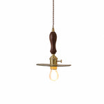 Load image into Gallery viewer, Vintage leather pendant light