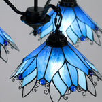 Cargar imagen en el visor de la Galería, Four-Light Stained Glass Chandelier