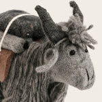 Cargar imagen en el visor de la Galería, Handmade Nepal Wool Felt Yak Ornament