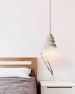 Load image into Gallery viewer, Japanese Wabi Sabi Cement Bell Shape Pendant Light M28
