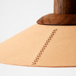 Bild in Gallery-Viewer laden, Natural leather shade with hand cross-stitching