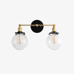 Charger l'image dans la visionneuse de galerie, Applique murale géométrique linéaire Lumio Globe – Luminaire moderne pour salle de bain, idéal pour les zones miroir et lavabo