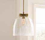 Load image into Gallery viewer, Auria Glass Dome Pendant Light – Clear Glass Elegance For Any Space