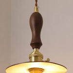 Load image into Gallery viewer, Vintage leather pendant light