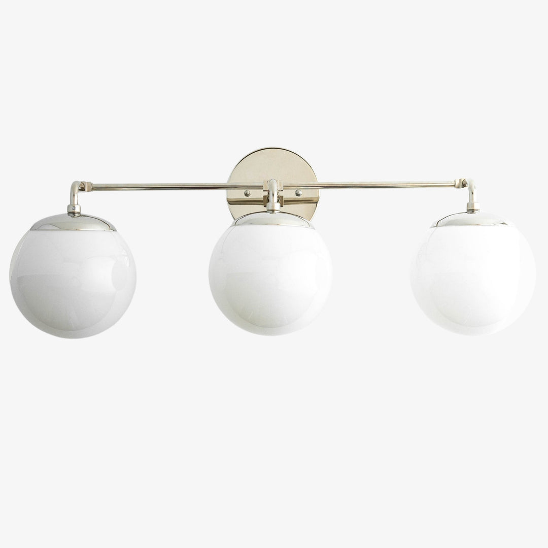 Aplique de pared de vidrio Glorica: lámpara de tocador vintage moderna