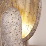 Load image into Gallery viewer, Wabi-sabi Style Eclipse Stone Travertine Table Lamp M03