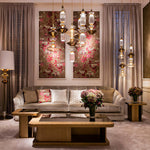 Load image into Gallery viewer, Contemporary Hanging Light - Iron Metal Glass Gold Brown Damp-rated