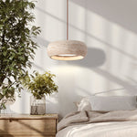 Load image into Gallery viewer, Travertine Drum Pendant Lamp