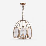Bild in Gallery-Viewer laden, Oval Cage Textured Glass Chandelier
