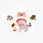 Cargar imagen en el visor de la Galería, Pink 5-head kids animal ceiling fan light on white background