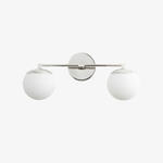 Load image into Gallery viewer, Glorica Glass Modern Wall Sconce – Contemporary 2-Globe Indoor Accent Lamp for Hallway