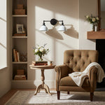 Load image into Gallery viewer, Conique Metal Vintage Dual Shade Wall Sconce – Farmhouse Style Lighting for Bathroom & Hallway