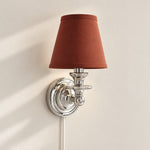 Charger l'image dans la visionneuse de galerie, Rowan No-Wire Flat Drum Shade Wall Sconce – Plug-In Fabric Wall Light