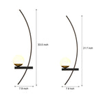 Charger l'image dans la visionneuse de galerie, Applique murale LED incurvée de 21 pouces à intensité variable en 3 étapes M50