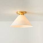 Load image into Gallery viewer, Conica Geometric Cone Glass Flush Mount – Minimalist Home Lighting