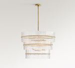 Load image into Gallery viewer, Lumora Crystal Pendant Light – Modern Crystal Glass Chandelier Style