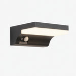 Cargar imagen en el visor de la Galería, Style A black aluminum glass outdoor wall lamp on white background