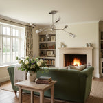 Load image into Gallery viewer, Mobilux Line Industrial Geometric Chandelier - Chrome Nickel Ceiling Light