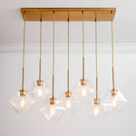 Load image into Gallery viewer, Talvior Sculptural Faceted Glass Branch Chandelier – Modern 7-Light for Dining Room