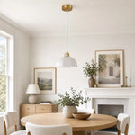 Load image into Gallery viewer, Milk glass pendant light in a refined interior