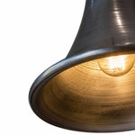 Charger l'image dans la visionneuse de galerie, Warm light inside the brushed metal shade