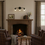 Charger l'image dans la visionneuse de galerie, Applique murale moderne en verre transparent Glorica Glass à 3 globes pour salle de bain, idéale pour la zone du miroir.