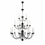 Cargar imagen en el visor de la Galería, Multi-Layer Black Candle Staircase Chandelier