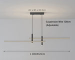 Load image into Gallery viewer, Linear LED Pendant Light Fixture in Sleek Metal - Modern Minimalist Style