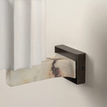 Load image into Gallery viewer, Cavilon Sculpted Marble Wall Light with Elegant Linen Shade for Living Rooms and Hallways