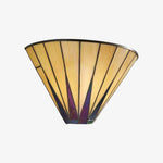 Bild in Gallery-Viewer laden, TF Art Deco Tiffany Glas Wandlampe – Handgefertigte geometrische Leuchte für Flure und Wohnbereiche