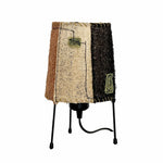 Cargar imagen en el visor de la Galería, Patchwork plant fiber table lamp on white background