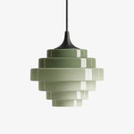 Bild in Gallery-Viewer laden, Sanenos Retro Geometrische Glas Pendelleuchte - Farbverlauf Glaslampenschirm für Wohn- oder Esszimmer