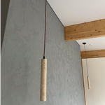 Load image into Gallery viewer, Marbled Travertine Cylinder Modern Pendant Light