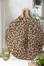 Load image into Gallery viewer, Leopard Solid Sapele Wood Board - Functional Dining Accessory for Kitchen