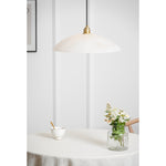 Load image into Gallery viewer, Alabaster Dome Pendant Light