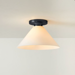 Load image into Gallery viewer, Conica Geometric Cone Glass Flush Mount – Minimalist Home Lighting