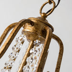 Cargar imagen en el visor de la Galería, Antique Bronze 4-Light Crystal Mini Chandelier