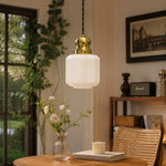 Charger l'image dans la visionneuse de galerie, White glass pendant lamp in a cozy window corner