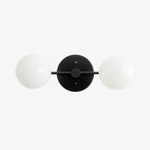 Load image into Gallery viewer, Glorica Glass Minimalist Metal Arm Globe Wall Sconce – Mid-Century Vanity Lighting for Mirror & Hallway