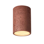 Load image into Gallery viewer, Cylindrical Travertine Lamp - LED Wabi Sabi Ceiling Light for Modern Homes